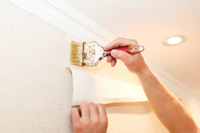 Pose de papier peint à Chandon — revêtements muraux et toiles de verre